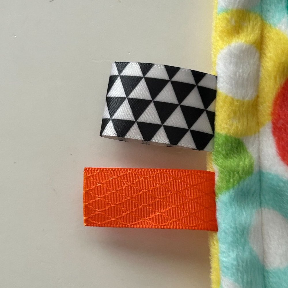 4/$25 Bright Starts Taggies Security Blanket Baby Circles Lovey Sensory - Picture 5 of 12